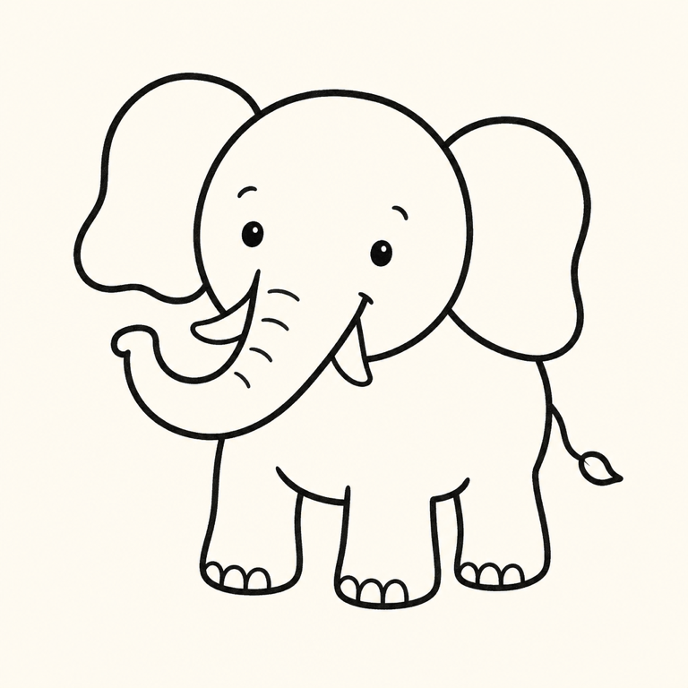 A simple elephant doodle