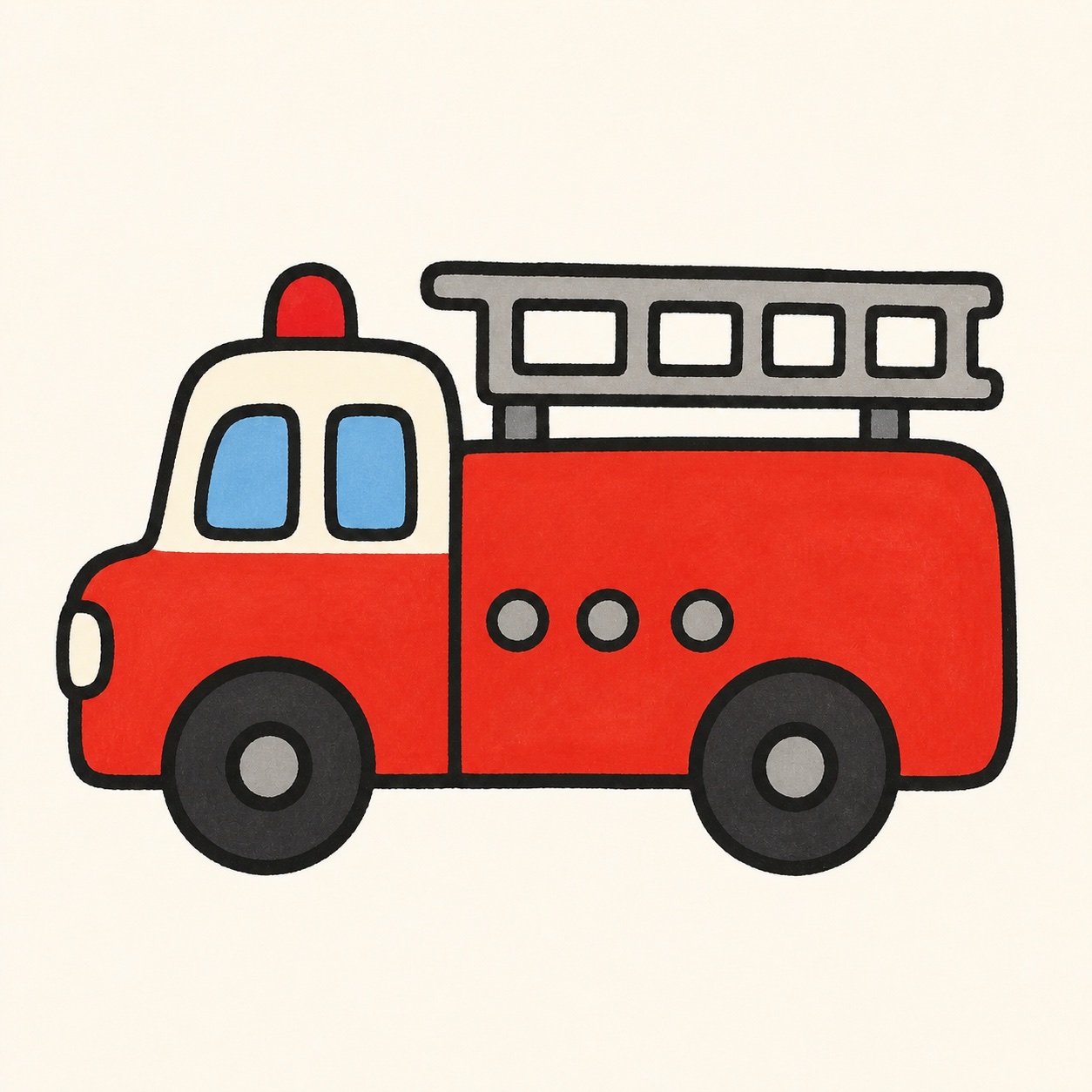 A simple red fire-engine doodle generated by Doodlekin